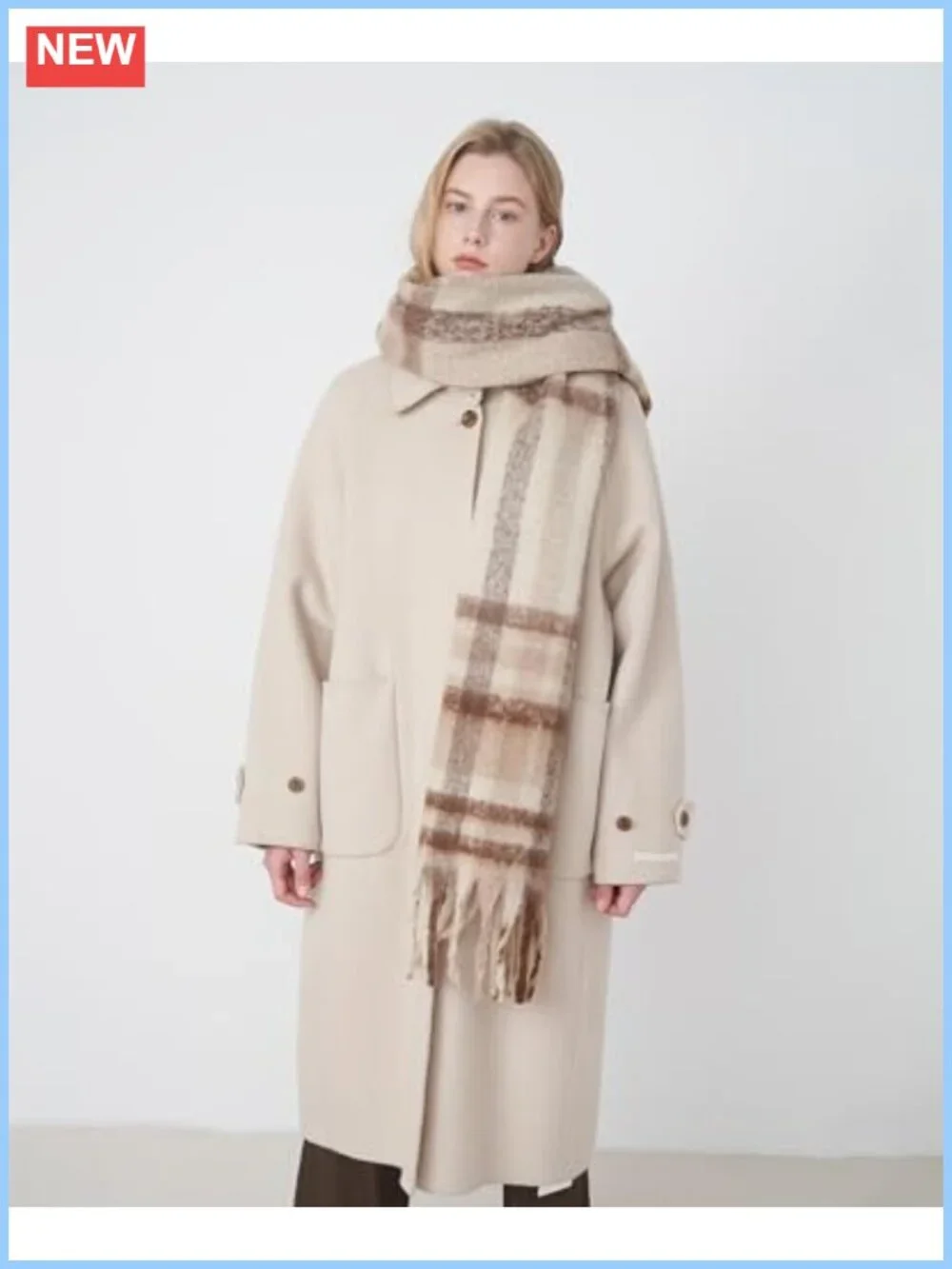 Women Plaid Shawl Wrap Pashmina Fringe Scarf Poncho Blanket Soft Cashmere Feel